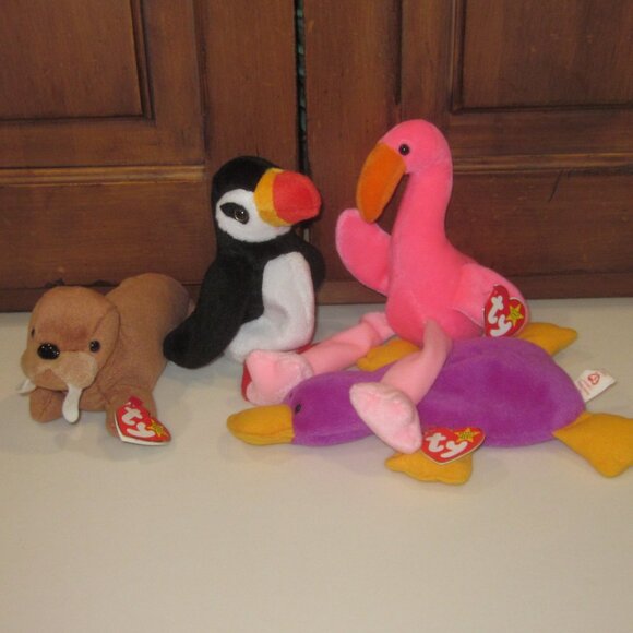 Other - Beanie Babies Tusk Puffer Pinky Patti Bundle